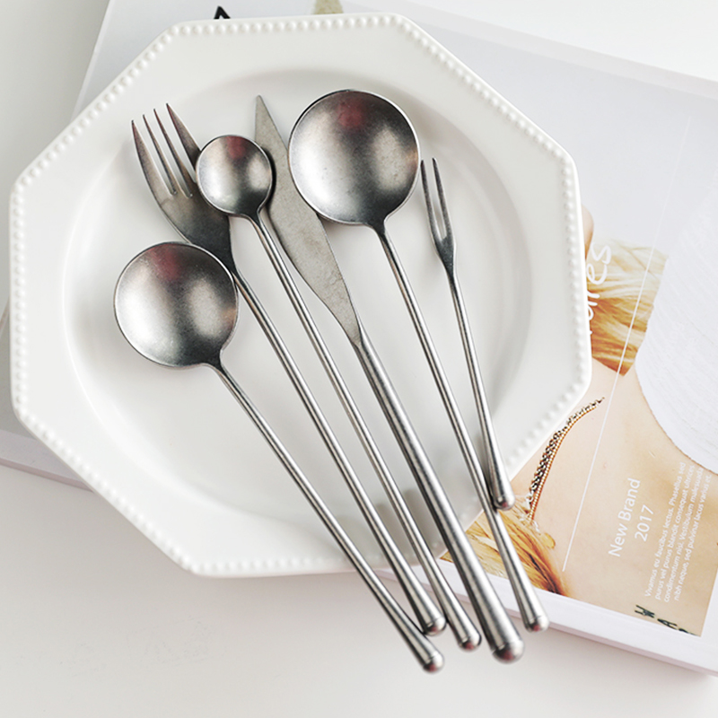 Vintage Collectible Spoons - الرجعية 304 الفولاذ المقاوم للصدأ مجموعة