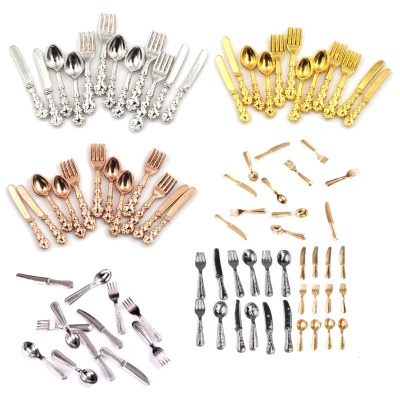 12 قطعة 1:12 دمية صغيرة خمر ال - مراجعة Vintage Collectible Spoons وسعره
